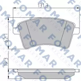 FOMAR FRICTION fo931381 -  Комплект тормозных колодок, дисковый тормоз